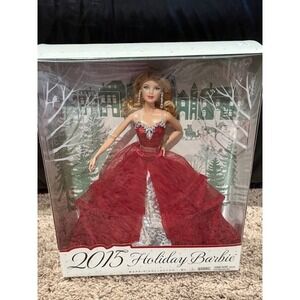 2015 Holiday Barbie Doll Red Gown Collector Edition New in Box